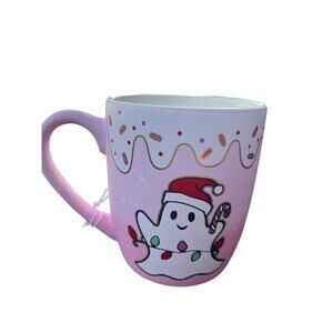 Ghost Christmas Mug, Peppermint and Pine, Pink, Adorable!! NEW 2024 Holiday